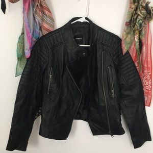 Barney’s Originals Leather Motorcycle Jacket